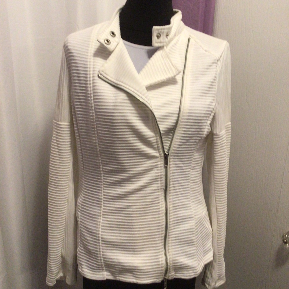 Monoreno White Moto Jacket